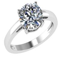 CERTIFIED 0.9 CTW D/VS1 ROUND (LAB GROWN Certified DIAMOND SOLITAIRE RING ) IN 14K YELLOW GOLD
