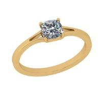 CERTIFIED 0.9 CTW J/VS2 ROUND (LAB GROWN Certified DIAMOND SOLITAIRE RING ) IN 14K YELLOW GOLD