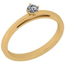 CERTIFIED 0.91 CTW D/SI1 ROUND (LAB GROWN Certified DIAMOND SOLITAIRE RING ) IN 14K YELLOW GOLD