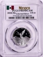 2018-Mo Mexico Proof 1/4 oz Silver Libertad Coins PCGS PR69DCAM