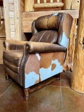 Cow Print style Upholstered Chair