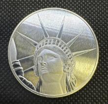2017 1 1/2 Oz .999 Fine Silver Solomon Island statue of Liberty $4 Bullion Coin 1.64 Oz