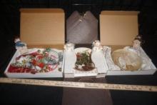 Christmas Decor, Christmas Plates, Snowman Figurines, Snowman Ornament