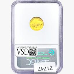 2008-W $5 1/10oz. Gold Buffalo NGC MS70 ER