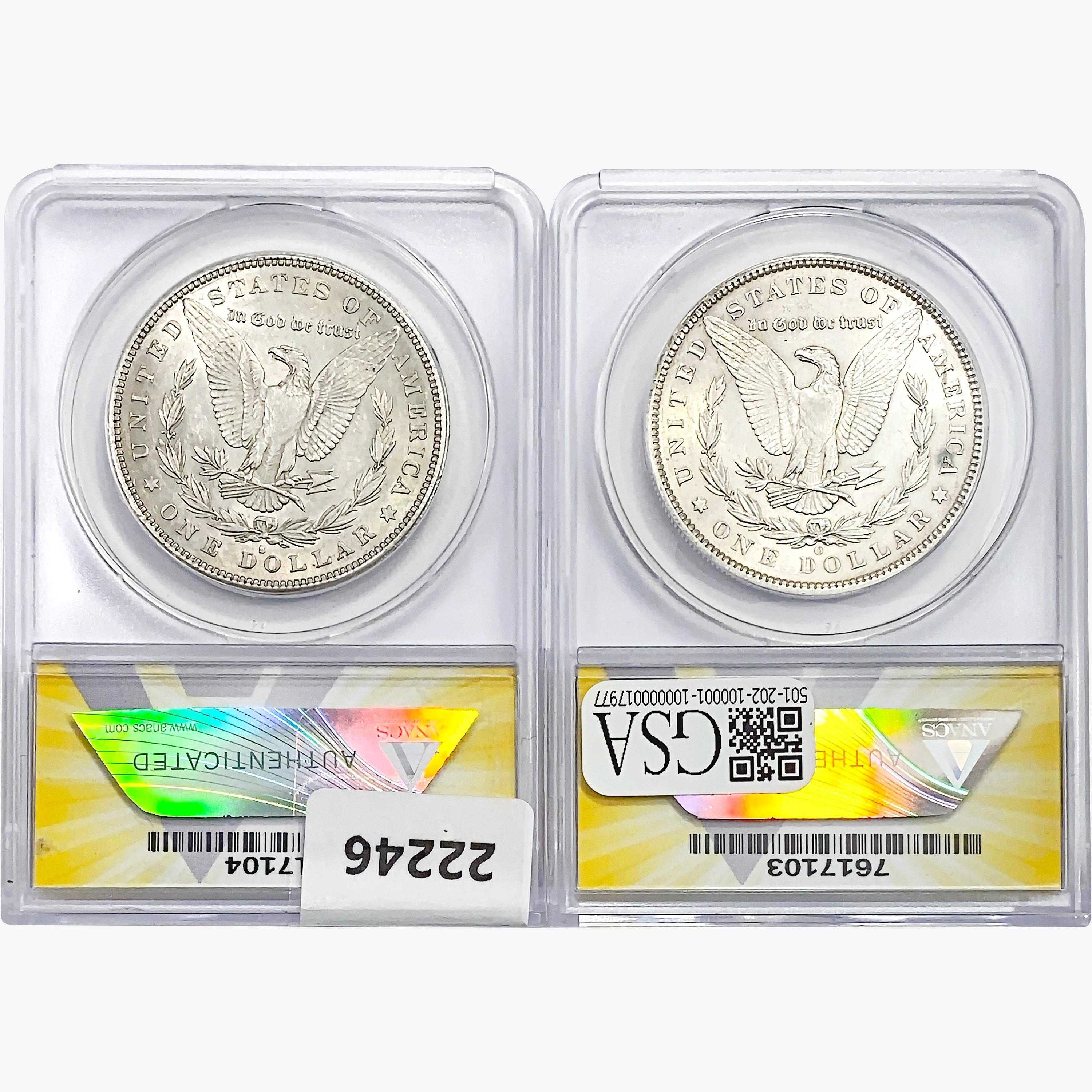1887 [2] Morgan Silver Dollar ANACS AU55/58