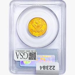 1897 $5 Gold Half Eagle PCGS MS62
