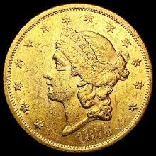 1876-S $20 Gold Double Eagle CLOSELY UNCIRCULATED