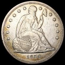 1859-O Seated Liberty Dollar ABOUT UNCIRCULATED