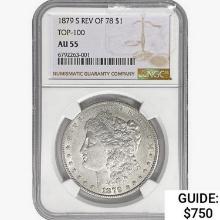 1879-S 7TF Rev 78 Morgan Silver Dollar NGC AU55 To