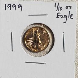 1/10 Troy oz 1999 American Golden Eagle Gold Bullion Coin
