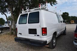 2013 FORD VAN E-SERIES (VIN # 1FTNEW0DDB29323) (SHOWING APPX 70,945 MILES, UP TO THE BUYER TO DO THE