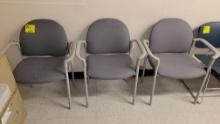 PADDED ARM CHAIRS, PRICED PER CHAIR
