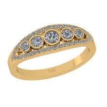 0.50 Ctw SI2/I1 Diamond 14K Yellow Gold Engagement Ring
