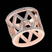 2.10 Ctw SI2/I1 Diamond 10K Rose Gold Eternity Band Ring