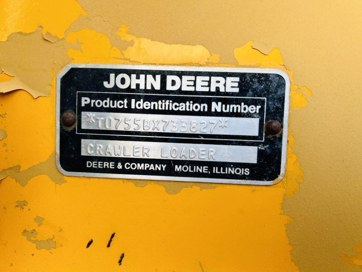 1987 John Deere 755B Crawler Loader