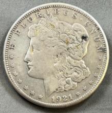 1921-S Morgan Silver Dollar, 90% Silver