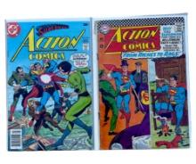 COMIC BOOK SUPERMANS ACTION COMICS 473, 337 12c, 35c