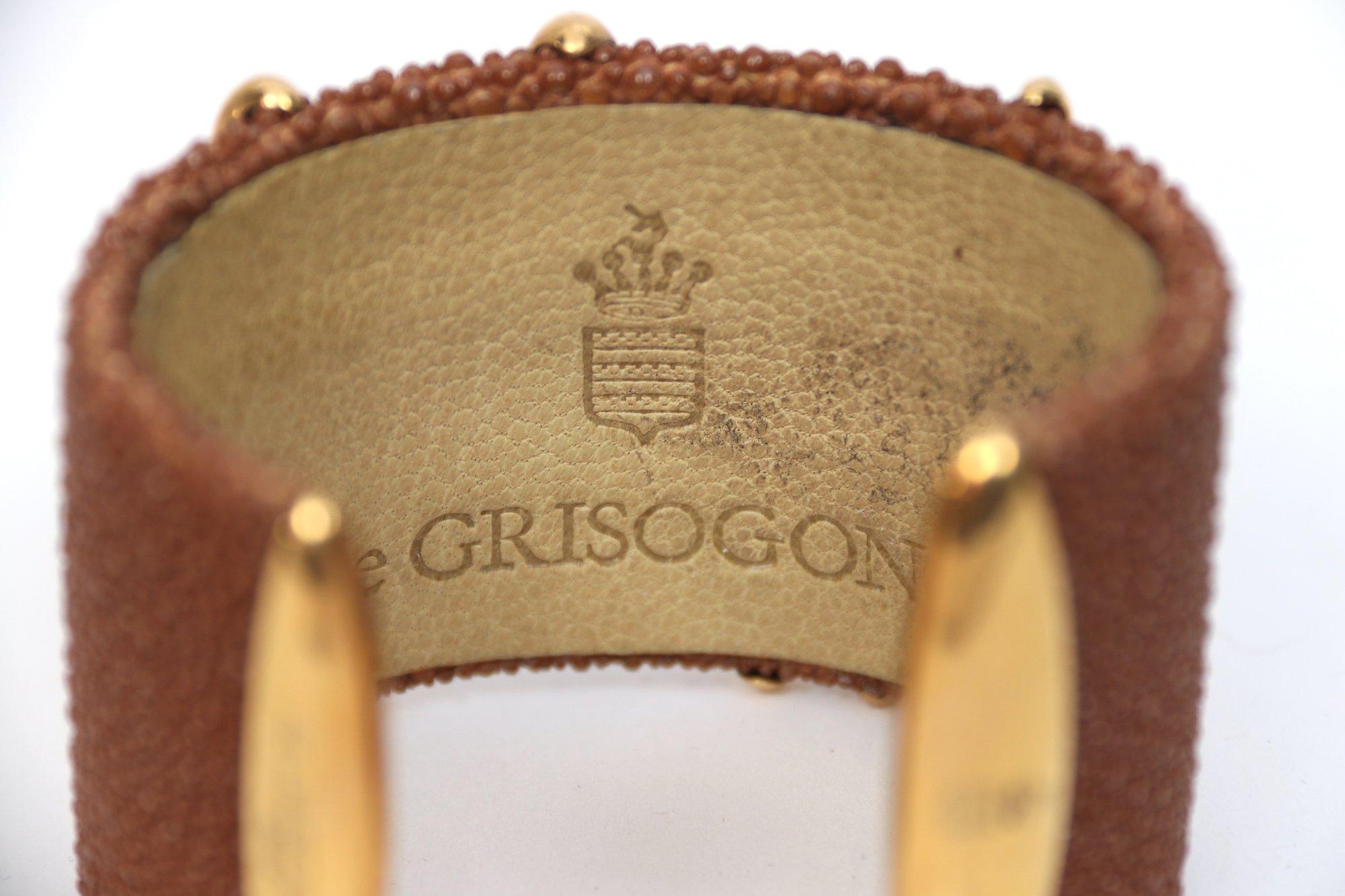 De Grisogono Galuchat 18k Gold Mocha Bracelet