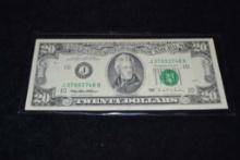 1995 $20 Federal Reserve Note, Crisp And Clean