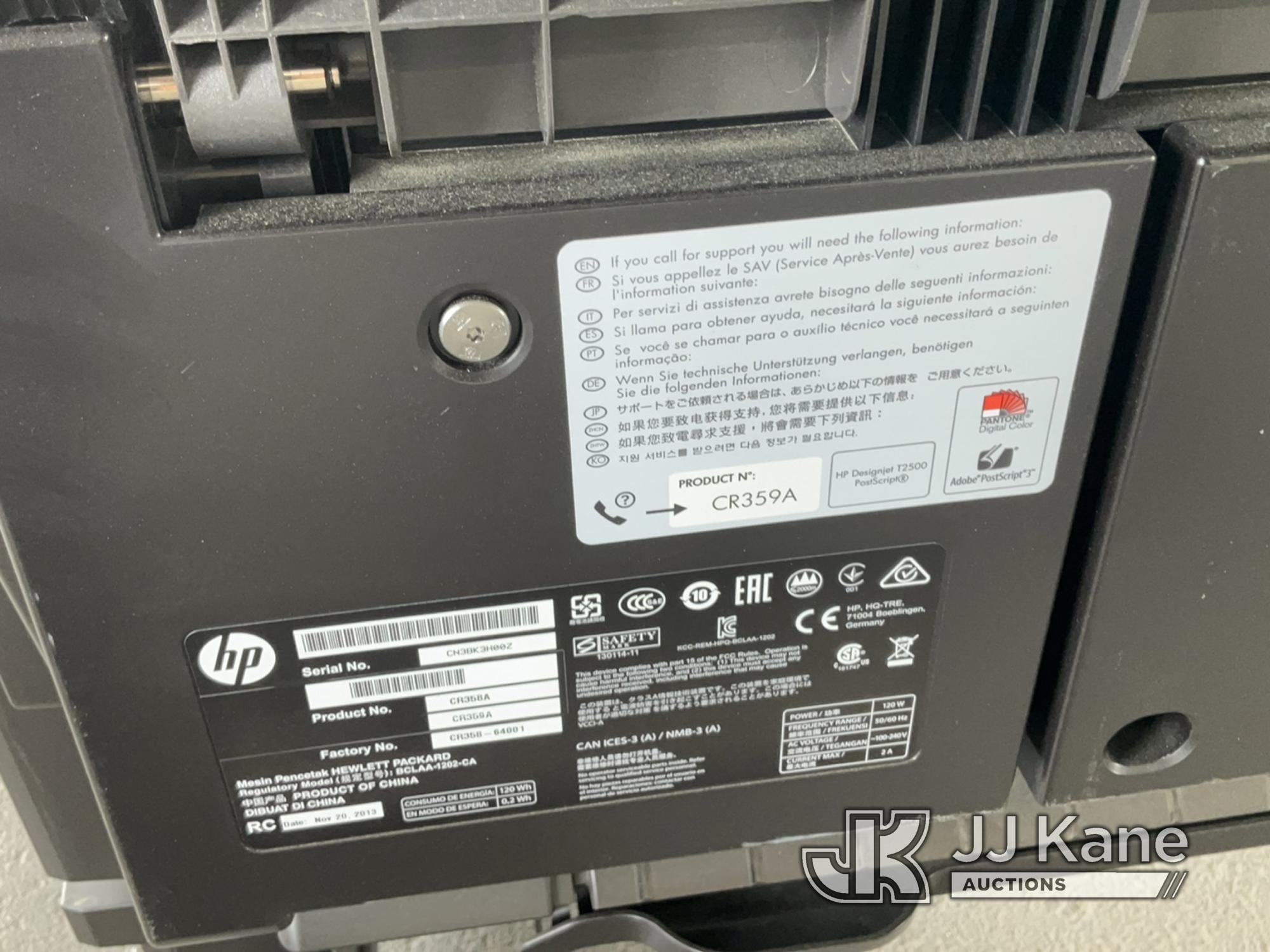 (Jurupa Valley, CA) HP Printer T2500 (Used) NOTE: This unit is being sold AS IS/WHERE IS via Timed A