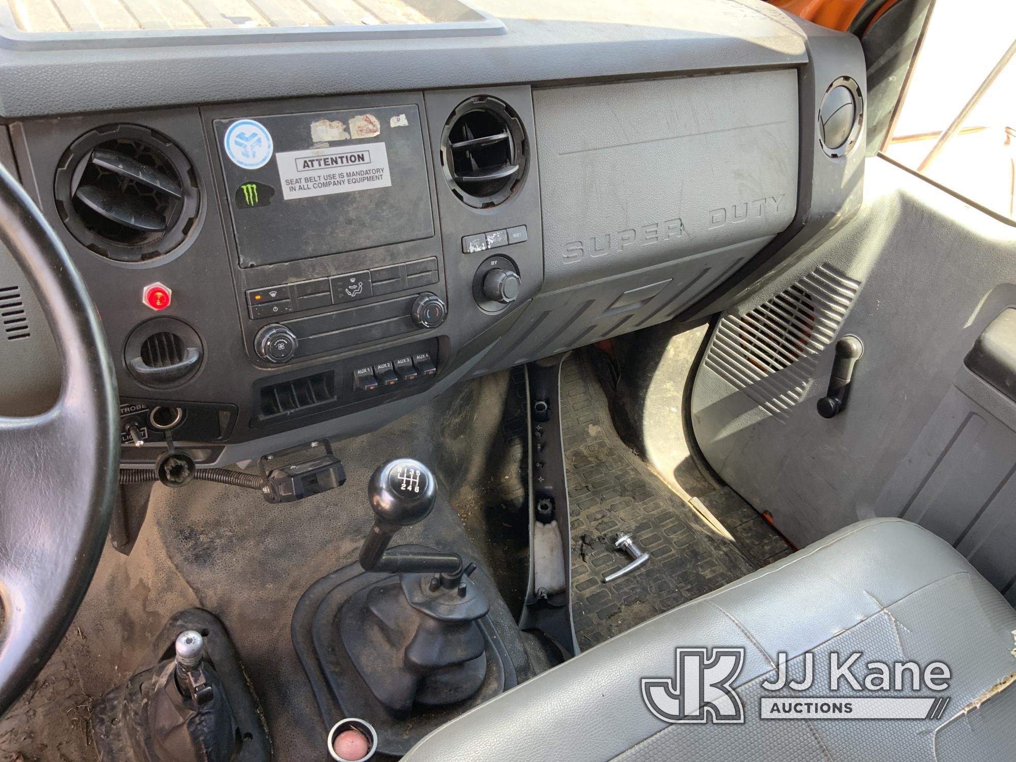 (Fort Wayne, IN) 2013 Ford F750 Chipper Dump Truck Runs, Moves & Operates) (PTO Cable Partially Seiz