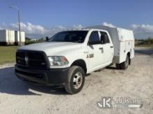 2014 RAM 3500 4x4 Crew-Cab Enclosed Service Truck Runs & Moves) (Red Tagged, Unknown Reason) (Body D
