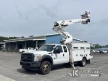 Altec AT41M, Articulating & Telescopic Material Handling Bucket Truck mounted behind cab on 2016 For