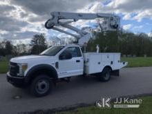 Altec AT37G, Articulating & Telescopic Bucket mounted behind cab on 2017 Ford F550 Service Truck Run