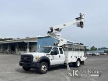 Altec AT40M, Articulating & Telescopic Material Handling Bucket Truck mounted behind cab on 2013 For