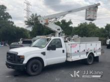 Versalift TEL29N, Telescopic Non-Insulated Bucket Truck mounted behind cab on 2008 Ford F350 Service