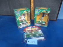 FOOTBALL ACTION FIGURES AND CARDS - DEON SANDERS, & EMMETT SMITH
