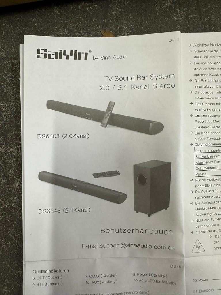 Saiyin By Sine Audio Tv Sound Bar System
