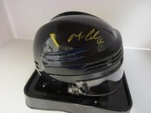 Mario Lemieux of the Pittsburgh Penguins signed autographed hockey mini helmet PAAS COA 826