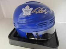 Auston Matthews of the Toronto Maple Leafs signed autographed hockey mini helmet PAAS COA 834