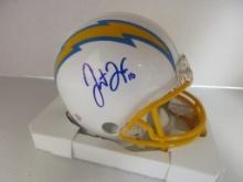Justin Herbert of the LA Chargers signed autographed football mini helmet PAAS COA 066