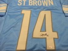 Amon-Ra St Brown of the Detroit Lions signed autographed football jersey PAAS COA 911