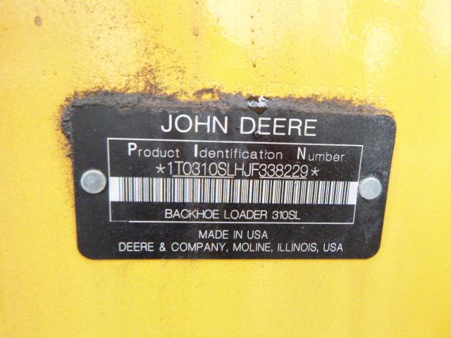 18 John Deere 310SL Backhoe (QEA 5560)