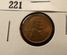 1911 P Lincoln Cent, Red-Brown Uncirculated.