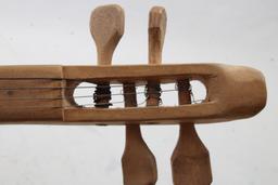 Folk Art Wood Cigar Box Guitar/Banjo Instrument