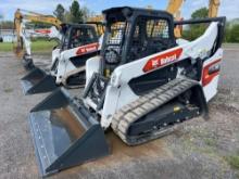 2023 BOBCAT T76 RUBBER TRACKED SKID STEER SN-25941 powered by diesel engine, equipped with rollcage,