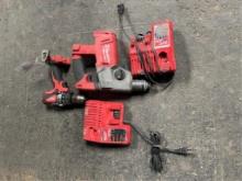 Milwaukee 1/2" Hammer, Driver, (2) Chargers
