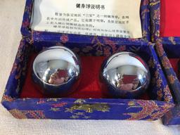 Lot of 2 Sets Used Chinese Stress Balls - See Pictures