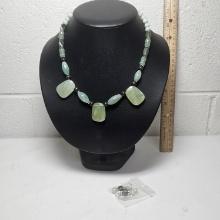 “Finer Shades of Jade” Handmade Necklace and Earrings