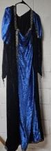 Blue and Black Velvet Renaissance Costume