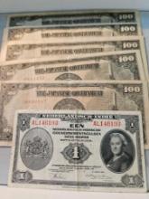 5 Japanese notes, 1 German note