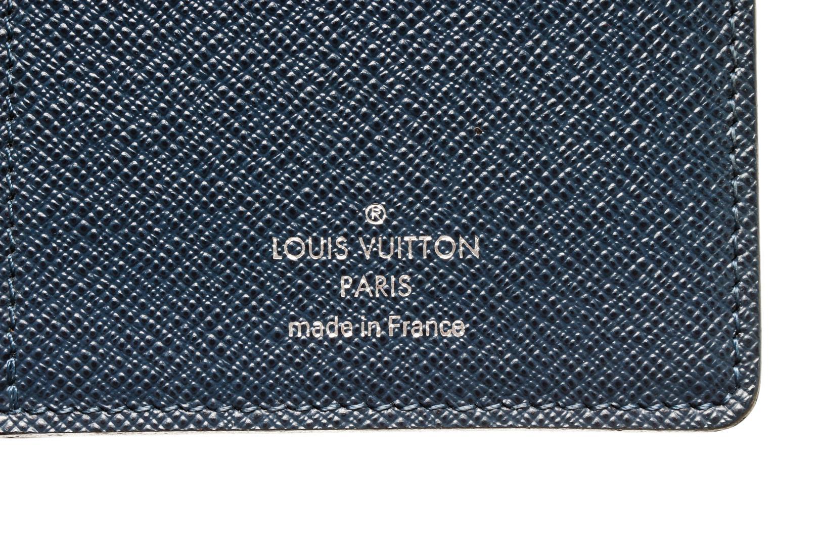 Louis Vuitton Black Leather Portefeiulle Ron Bifold Wallet