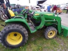 John Deere 3025E 4 WD Compact Tractor with D160 Loader, R4 Tires, Hydro Tra