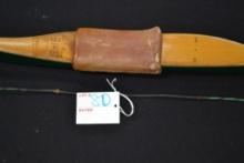 Vintage Unmarked 59" 49 lb. Bow w/Leather Grip