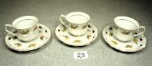 Diamond Fine China Iridescent Tea Cup & Saucer Set