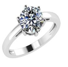 CERTIFIED 2 CTW E/VS1 ROUND (LAB GROWN Certified DIAMOND SOLITAIRE RING ) IN 14K YELLOW GOLD